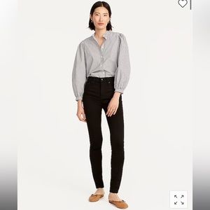 J.Crew Petite 10" highest-rise toothpick jean in true black size 26 petite